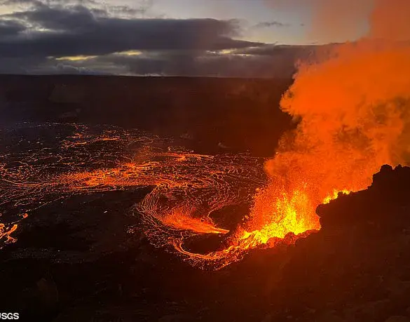 Rare Lavanado Spotted Over Kilauea Volcano Eruption in Hawaii