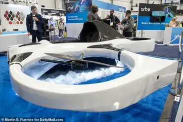 Star Wars-style electric flying vehicle takes off