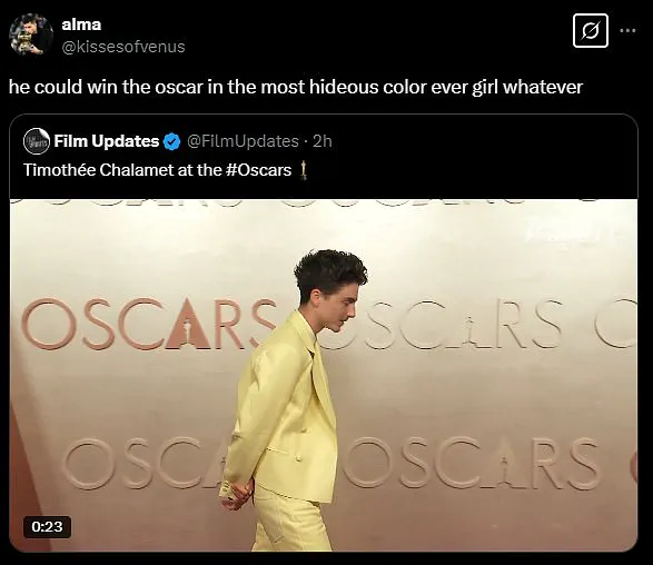 Timothée Chalamet's Leathery Look at the 2025 Oscars