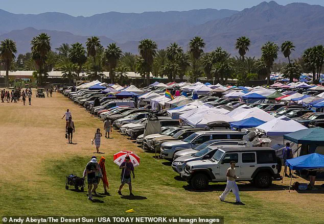 Coachella Attendees Seek Shelter from Near Record-Breaking Heat Amidst Star-Studded Lineup
