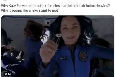 Internet Conspiracy Theorists Claim Katy Perry's Hair Is Proof Blue Origin Flight Was Faked