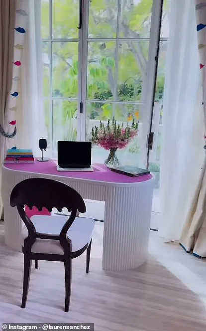 Lauren Sanchez Reveals Pink Writing Desk in Billionaire's $165 Million LA Mansion