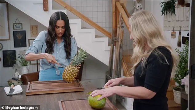Meghan Markle's Desperate Publicity Stunt: Pineapple-Cutting Clip Sparks Backlash Amid Show's Renewal