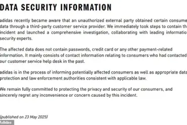 Urgent Update: Adidas Cyberattack Exposes Consumer Data via Third-Party Provider, As Retail Cybersecurity Threats Escalate