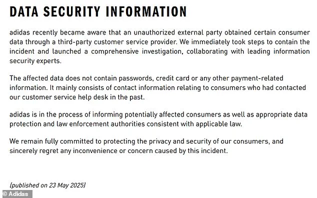 Urgent Update: Adidas Cyberattack Exposes Consumer Data via Third-Party Provider, As Retail Cybersecurity Threats Escalate