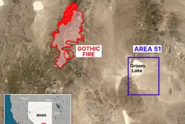 Fire Breaks Out Near Area 51, Reigniting Speculation About the Classified Facility