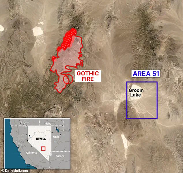 Fire Breaks Out Near Area 51, Reigniting Speculation About the Classified Facility